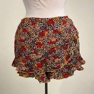 Patrons of Peace Red Floral Skort (Medium)